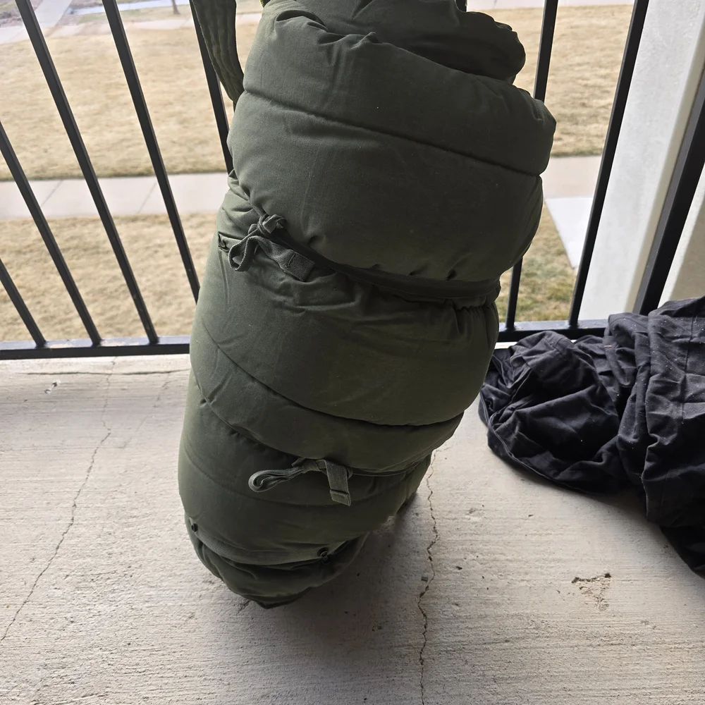 Olive Green Military Sleeping BAG, Blanket, and Dufflebag